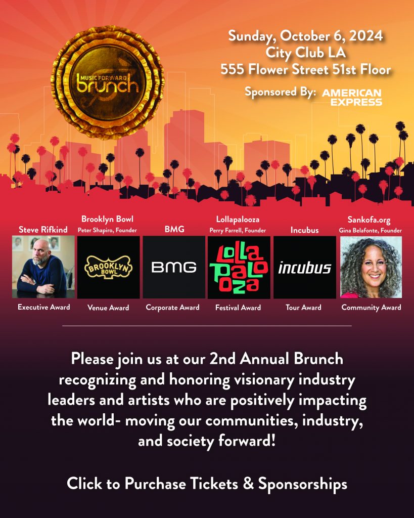 Flyer for Live Nation's Music Forward Brunch
